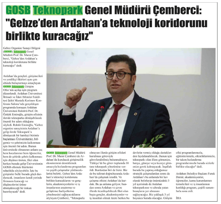 gebzedenardahanateknolojikoridoru